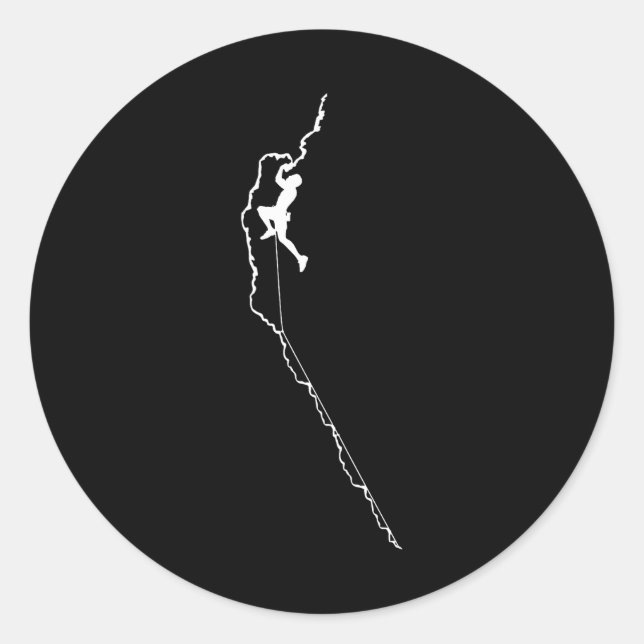 Pegatina Redonda Roca montañosa alpina escaladora Bouldering (Anverso)