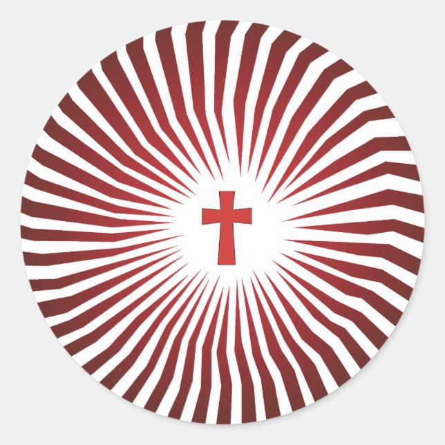 Pegatina Redonda Rocas de Dios - Gear de rock cristiano (Anverso)