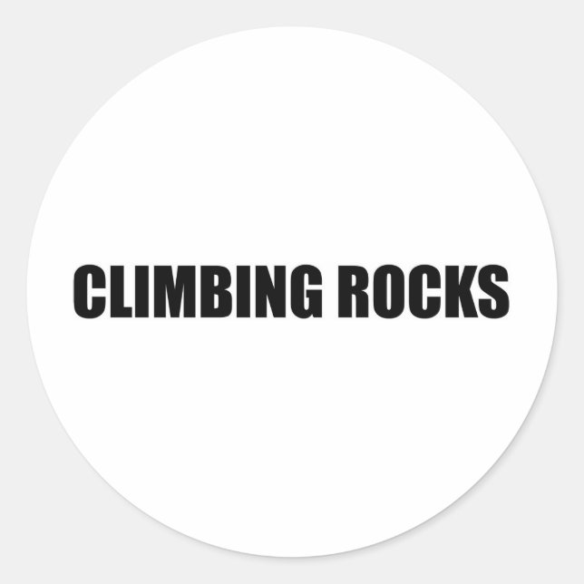 Pegatina Redonda Rocas de escalada (Anverso)
