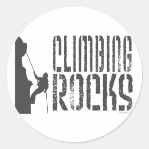 Pegatina Redonda Rocas de escalada