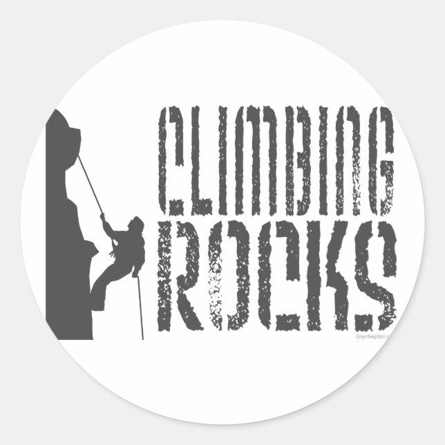 Pegatina Redonda Rocas de escalada (Anverso)