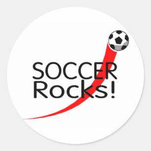 Pegatina Redonda Rocas de fútbol