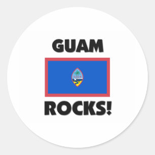 Pegatina Redonda Rocas de Guam
