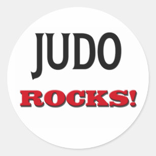 Pegatina Redonda Rocas de judo