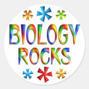 PEGATINA REDONDA ROCAS DE LA BIOLOGÍA