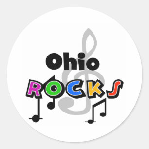 Pegatina Redonda Rocas de Ohio
