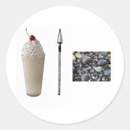 Pegatina Redonda Rocas de Shakespeare