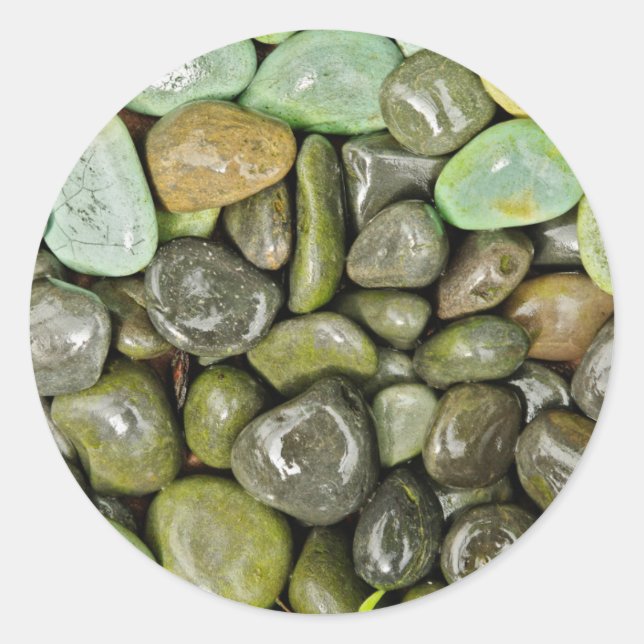 Pegatina Redonda Rocas decorativas (Anverso)