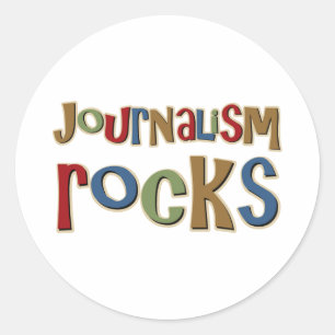 Pegatina Redonda Rocas del periodismo