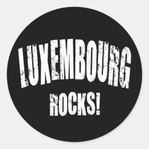 Pegatina Redonda ¡Rocas luxemburguesas!