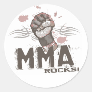 Pegatina Redonda Rocas MMA