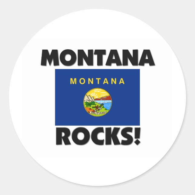 Pegatina Redonda Rocas Montana (Anverso)
