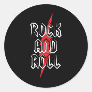 PEGATINA REDONDA ROCK AND ROLL