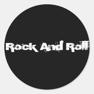 Pegatina Redonda Rock And Roll