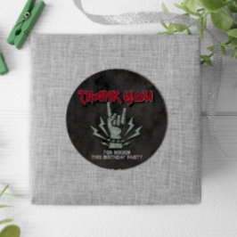 Pegatina Redonda Rock and Roll - Tema del rock