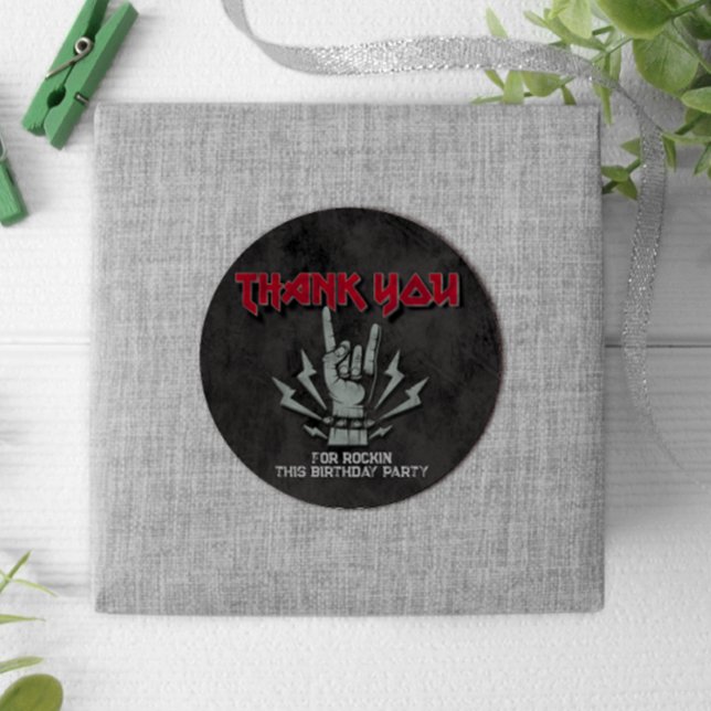 Pegatina Redonda Rock and Roll - Tema del rock (Subido por el creador)