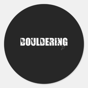 Pegatina Redonda Rock Climbing Mountain Lover Bouldering
