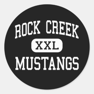 Pegatina Redonda Rock Creek - Mustangs - High - Saint George Kansas
