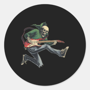 Pegatina Redonda Rock De Banda Y Guitarra Para Hombres Banda Tee 2
