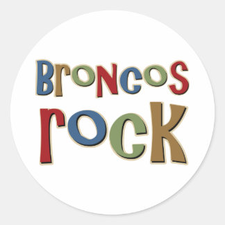 Pegatina Redonda Rock de Broncos