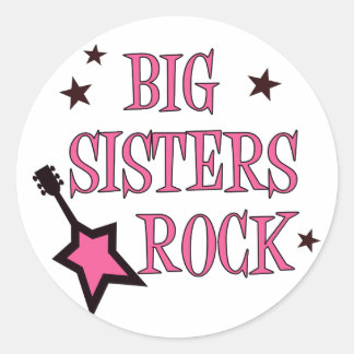Pegatina Redonda Rock de las grandes hermanas