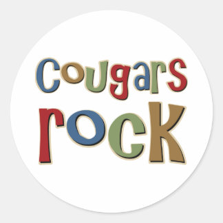 Pegatina Redonda Rock de los Cougars