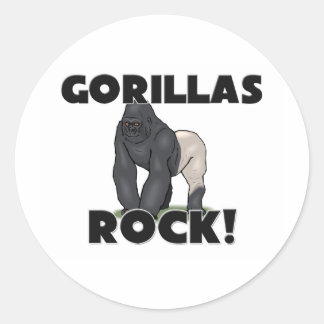 Pegatina Redonda Rock de los Gorillas