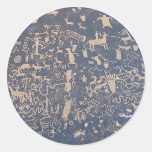 Pegatina Redonda Rock de periódicos