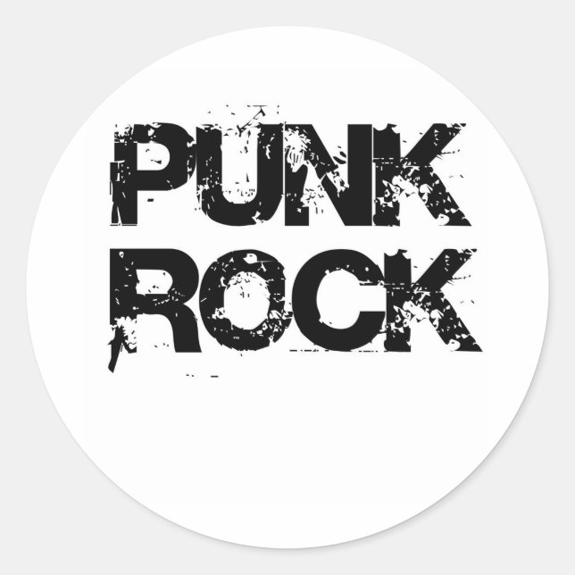 PEGATINA REDONDA ROCK DE PUNK (Anverso)