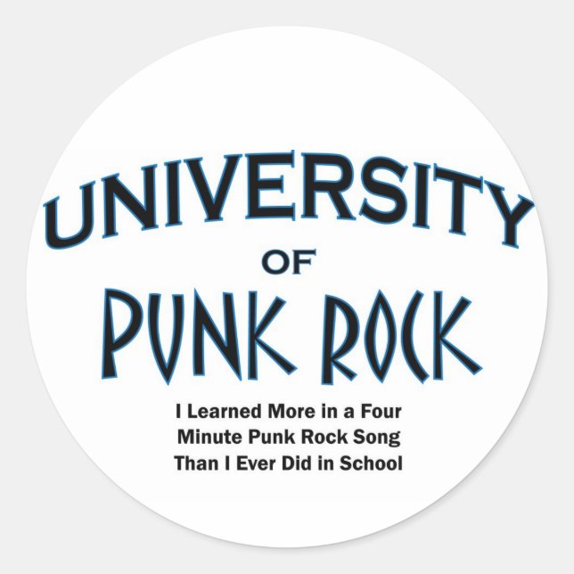 Pegatina Redonda rock de punk musical (Anverso)