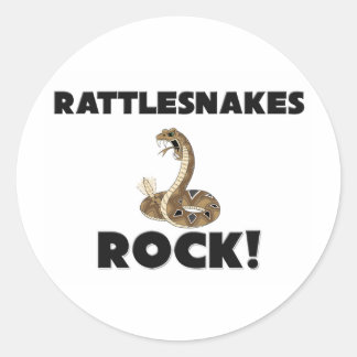 Pegatina Redonda Rock de Rattlesnakes