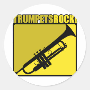 Pegatina Redonda ¡Rock de Trumpets!