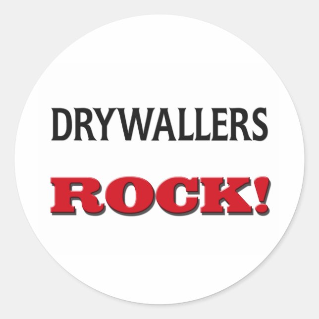 Pegatina Redonda Rock Drywallers (Anverso)