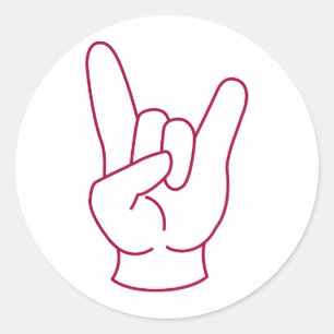 Pegatina Redonda Rock Fist