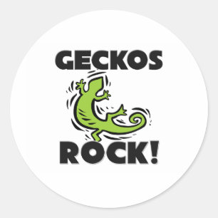 Pegatina Redonda Rock Geckos