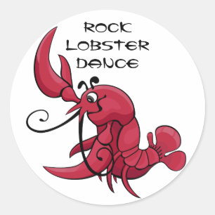 Pegatina Redonda Rock Lobster Dance