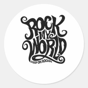 Pegatina Redonda Rock my World