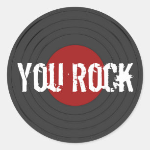 Pegatina Redonda Rock N Roll