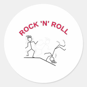 Pegatina Redonda Rock 'N' Roll