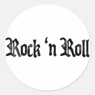 Pegatina Redonda rock n roll