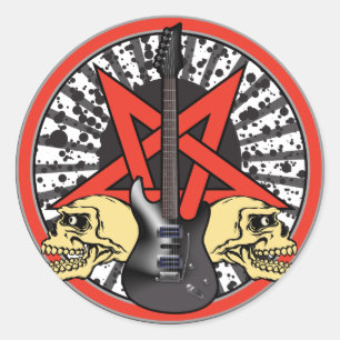 Pegatina Redonda Rock n Roll Star