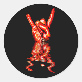 Pegatina Redonda ¡Rock On!