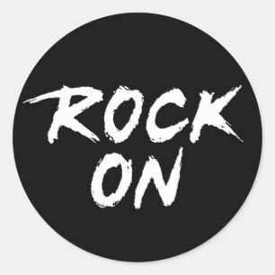 Pegatina Redonda Rock On