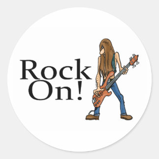 Pegatina Redonda Rock On