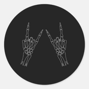 Pegatina Redonda Rock on Band Tees For Women Rock and Rols For Me