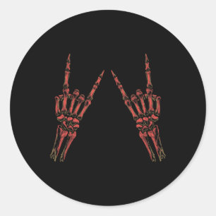 Pegatina Redonda Rock on Band Tees For Women Rock and Rols For Me