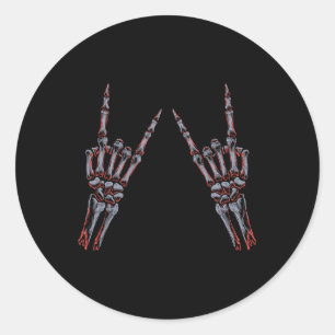 Pegatina Redonda Rock on Band Tees For Women Rock and Rols For Me