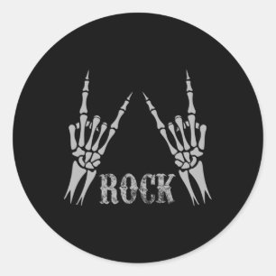 Pegatina Redonda Rock On By Bytes For Women Rock And Rols Para Mí