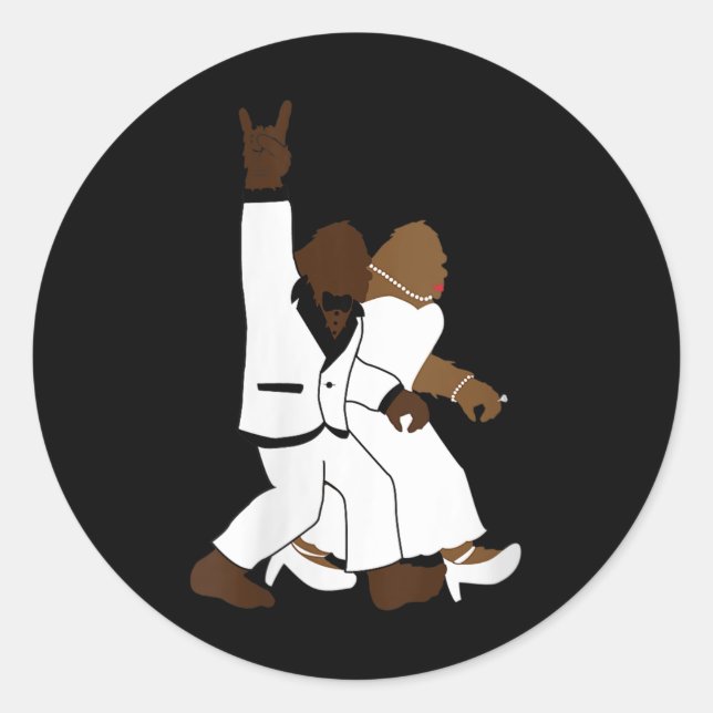 Pegatina Redonda Rock para mujeres en bicicleta N Roll Regalo Boda  (Anverso)