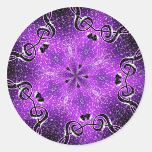 Pegatina Redonda Rock, Rock.